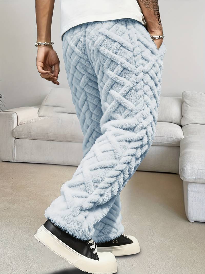 Pantalón Con Estampado Geométrico y Cintura Elástica
