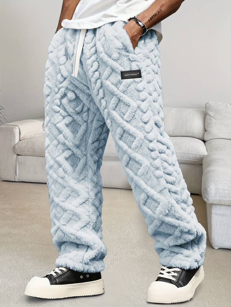 Pantalón Con Estampado Geométrico y Cintura Elástica