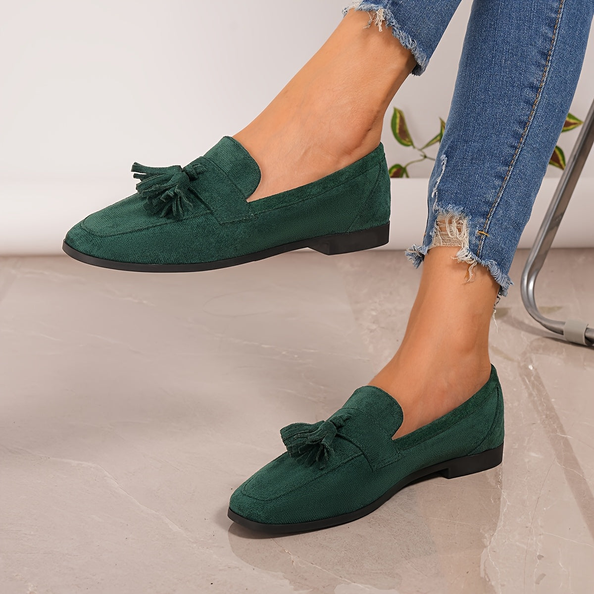 Susana - Mocasines Clásicos Con Borlas Sin Cordones