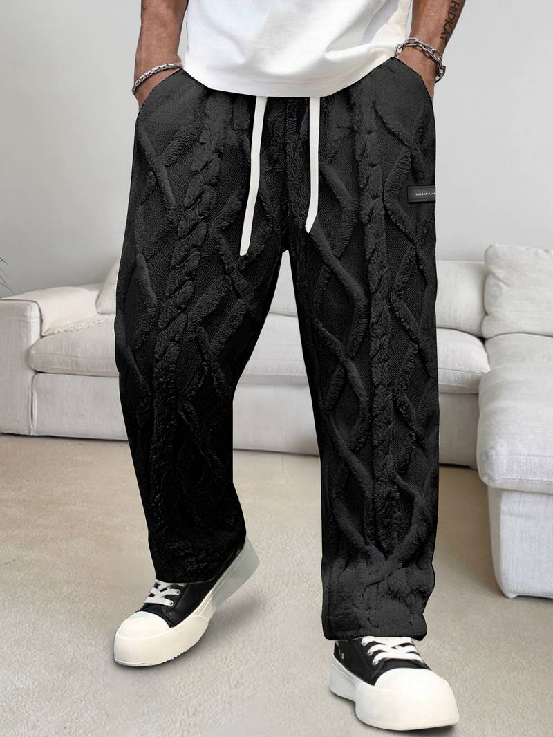 Pantalón Con Estampado Geométrico y Cintura Elástica