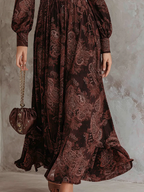 Long paisley print dress