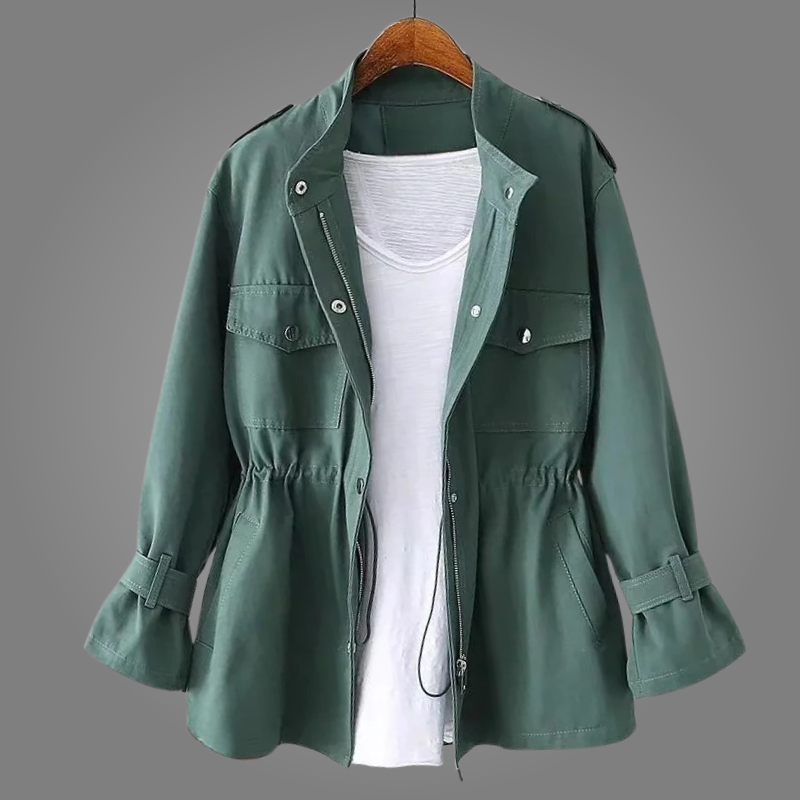 Amelie Overcoat — Verde frontal