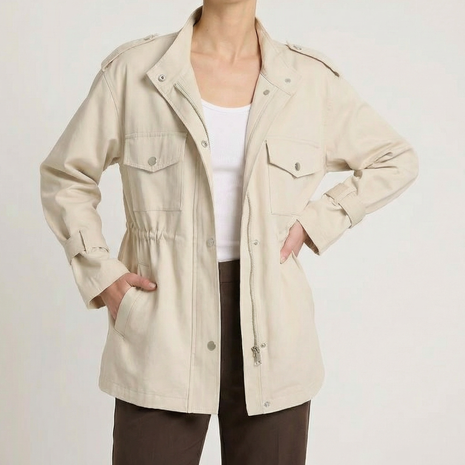 Amelie Overcoat — Crema lifestyle