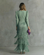 Emilia - Elegant Dress With Fringed Sleeves