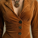 Long Dress with Buttons and Pleats